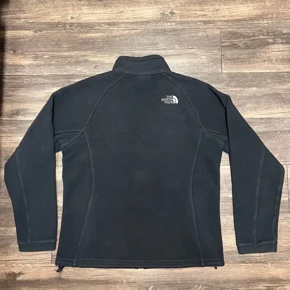 The North Face Black Full Zip Fleece Jacket Women’s M Soft Warm Cinch  Flawed - Picture 3 of 12